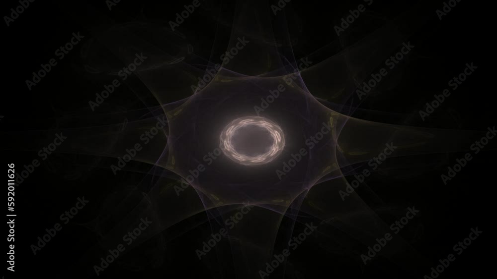 Poster abstract fractal color background with crossing circles and oval. motion illustration.