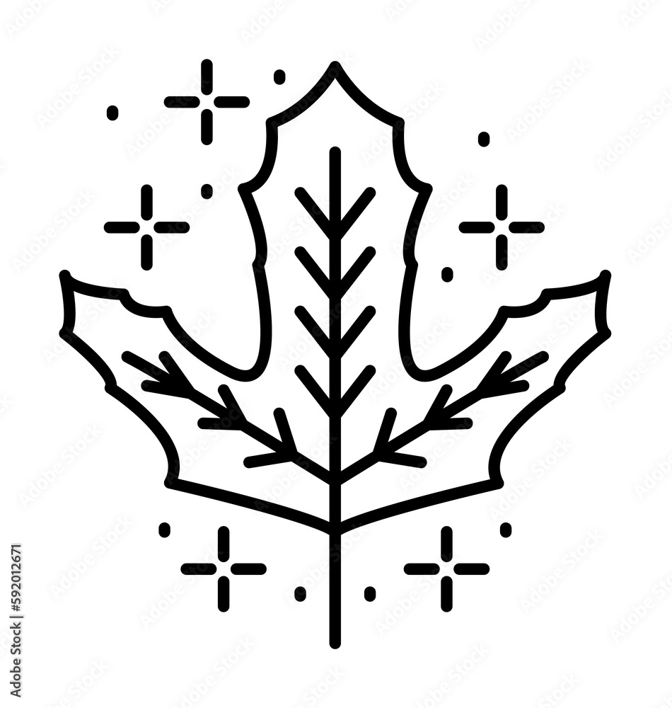 Canvas Prints Maple leaf, plant icon illustration on transparent background