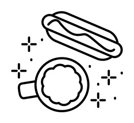 Picnic, beer icon illustration on transparent background