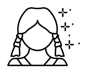 German, avatar icon illustration on transparent background