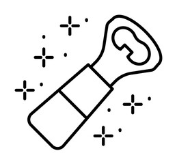 Opener, tool icon illustration on transparent background