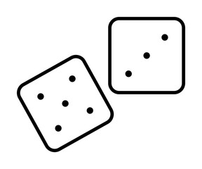 Dice, game, pirate icon illustration on transparent background