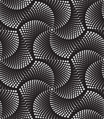 Vector seamless texture. Modern geometric background with dotted hexagons.