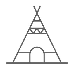 Prehistoric teepee icon illustration on transparent background