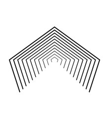 Fototapeta premium vector illustration of a line tunnel, in black color. tunnel vector.