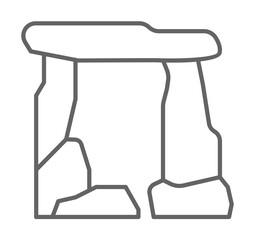 Prehistoric dolmen icon illustration on transparent background