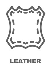 Leather icon illustration on transparent background