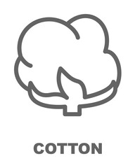Cotton icon illustration on transparent background