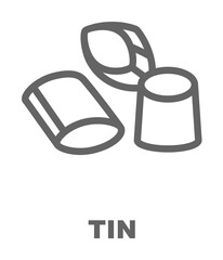 Obraz premium Tin icon illustration on transparent background