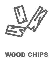 Wood chips icon illustration on transparent background