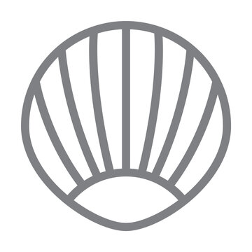 seashell icon illustration on transparent background