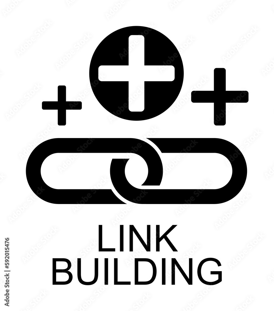 Poster building links icon illustration on transparent background