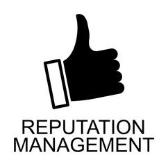 reputation management icon illustration on transparent background