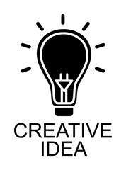 creative idea icon illustration on transparent background