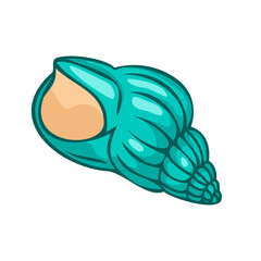 Seashells underwater icon, vector illustration