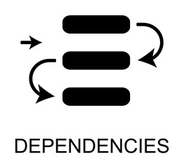 dependencies icon illustration on transparent background