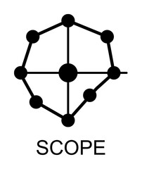 scope sign icon illustration on transparent background