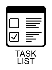 task list icon illustration on transparent background