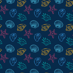 Seamless pattern for kids with cartoon