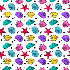 Seamless pattern for kids with cartoon