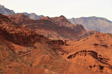Fototapeta na wymiar desert landscape of Quebrada de las Conchas in Salta province, Argentina