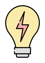 Fototapeta premium Energy idea icon illustration on transparent background