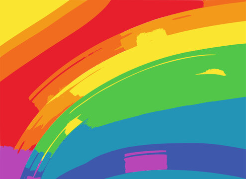 An abstract rainbow background vector image.