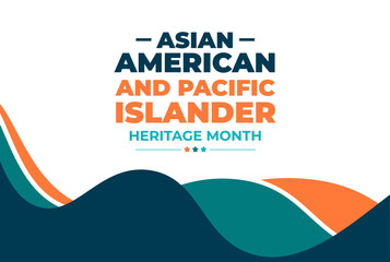 Asian American and Pacific Islander Heritage Month background or banner design template celebrate in may.