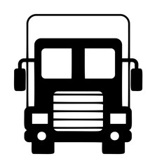 front view truck, travel icon illustration on transparent background