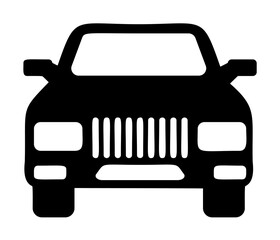 Obraz premium front view auto, car icon illustration on transparent background
