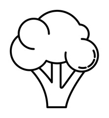 cauliflower dusk style icon illustration on transparent background