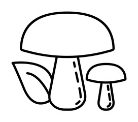 mushroom dusk style icon illustration on transparent background