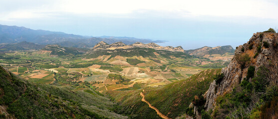 Panoramic view of the superb Gulf of Saint-Florent and the splendid Nebbiu region from the Teghime...