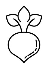 turnip dusk style icon illustration on transparent background