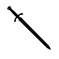 sword silhouette - vector illustration	