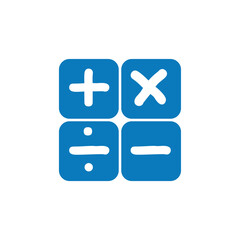 Fototapeta premium Math symbol logo vector illustration. Operation mathematics logo design