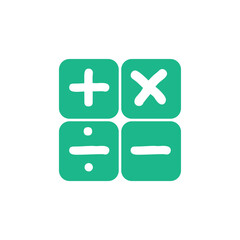 Fototapeta premium Math symbol logo vector illustration. Operation mathematics logo design