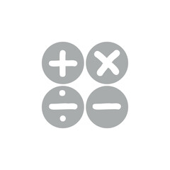 Math symbol logo vector illustration. Operation mathematics logo design
