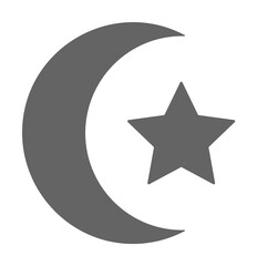Crescent icon illustration on transparent background