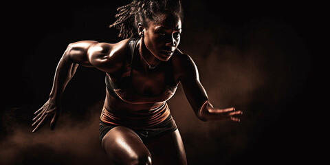 athlete, black woman (generative ai content)