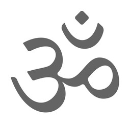 Hinduism Om icon illustration on transparent background