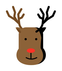 deer icon illustration on transparent background