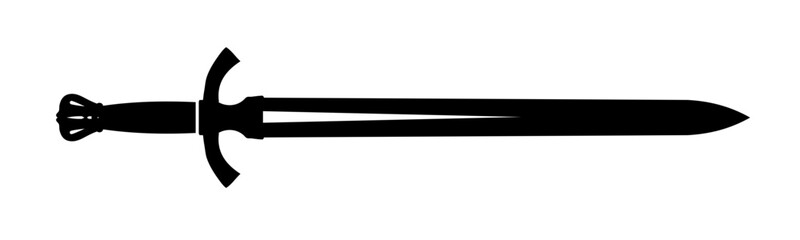 sword silhouette - vector illustration	