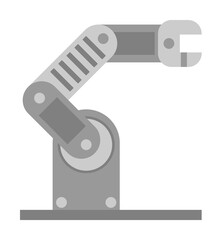 Fototapeta na wymiar colored mechanical arm production icon illustration on transparent background