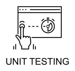 unit testing icon illustration on transparent background