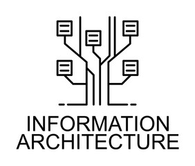 information architecture icon illustration on transparent background