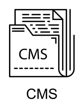 cms icon illustration on transparent background