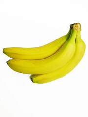 bunch of bananas on white background	