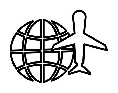 recommend clip art: air parcel delivery outline icon illustration on transparent background