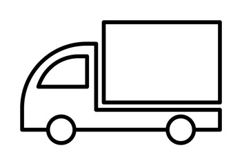 Fototapeta premium truck outline icon illustration on transparent background